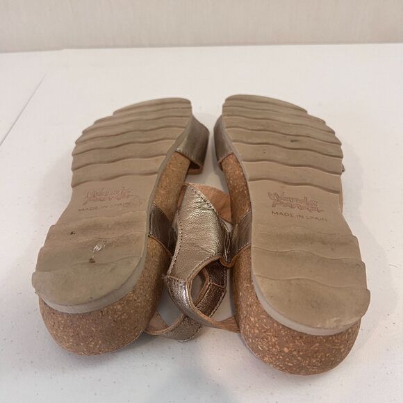 Wanda Panda Tamina Sandals Gold Metallic Adjustable Straps Women's 38 US 7 - 7.5 - Picture 10 of 12